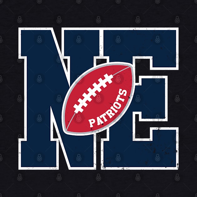 Big Bold New England Patriots Monogram by Rad Love